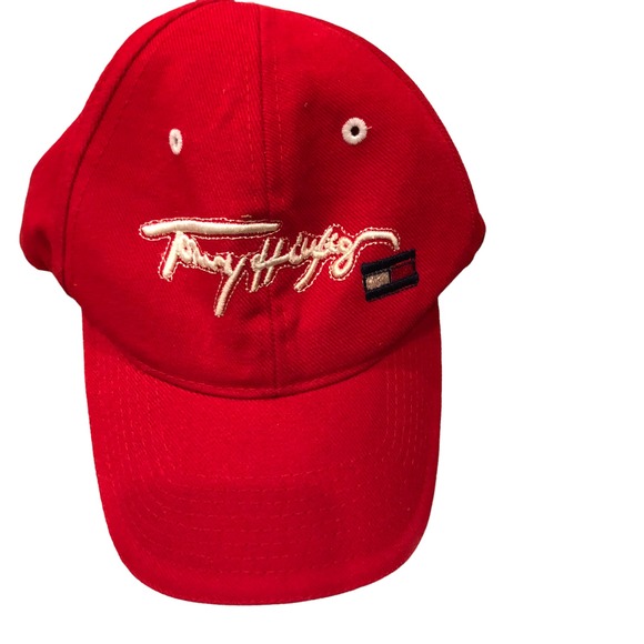 Tommy Hilfiger Other - Tommy Hilfiger Cap Wool Blend one size Red white trim hook and loop closure